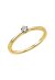 Solitärring 1A481 aus 14 Karat Gelbgold mit Diamant 0,10 ct