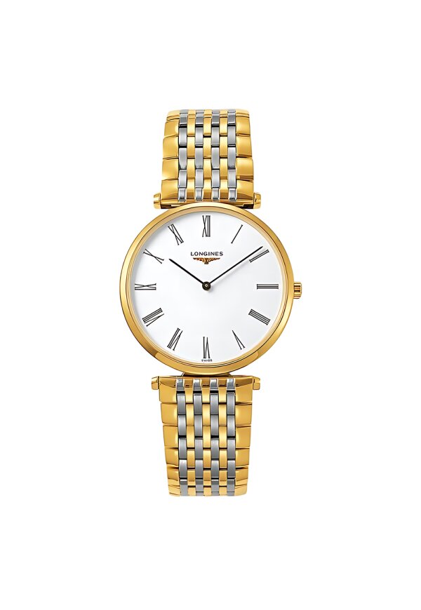 Longines La Grande Classique Quarzuhr Bicolor Weiß 36 mm