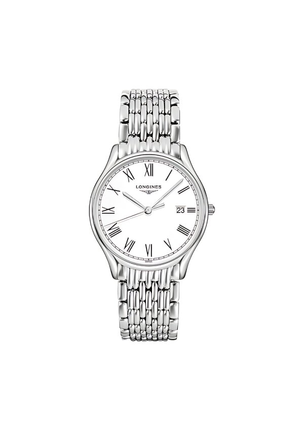 Longines Lyre Quarz-Herrenuhr Weiß Edelstahl 38,5 mm