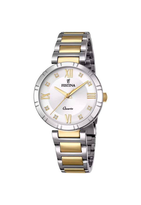 Festina Mademoiselle F16937/A Damenuhr mit Bicolor-Edelstahlband