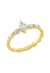 Solitärring 1HN42 aus 18 Karat Gelbgold mit 5 ovalen Diamanten 0,55 ct