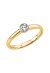 Solitärring 1O226 aus 18 Karat Gelbgold mit Diamant 0,25 ct