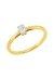 Solitärring 1KG25 aus 18 Karat Gelbgold mit ovalem Diamant 0,23 ct