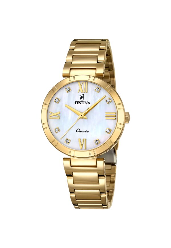 Festina Mademoiselle F16938/2 Damenuhr Perlmutt Edelstahl