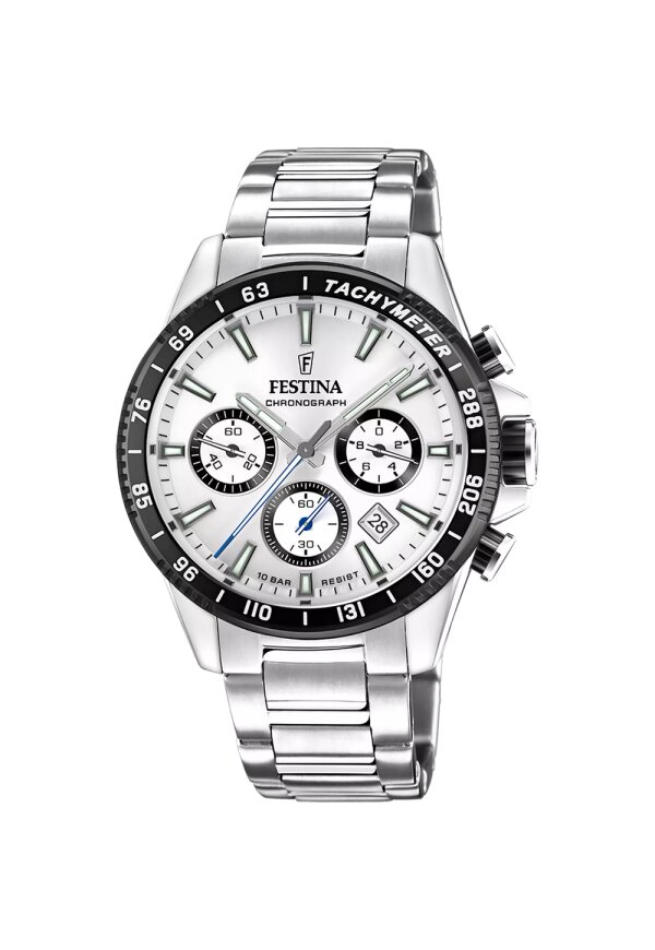 Festina Timeless Chronograph Herrenuhr Silber Edelstahl F20560/1