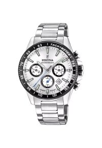 Festina Timeless Chronograph Herrenuhr Silber Edelstahl...
