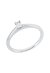 Solitärring 1KE68 aus 18 Karat Weißgold mit Diamant im Smaragdschliff 0,21 ct