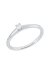 Solitärring 1KE67 aus 18 Karat Weißgold mit Diamant im Smaragdschliff 0,10 ct