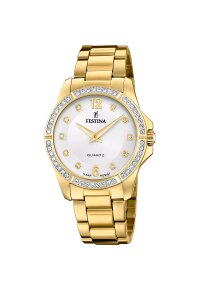 Festina Damenuhr Gold Edelstahl F20596/1