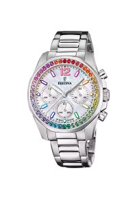 Festina Boyfriend Rainbow Chronograph Damenuhr Weiß...