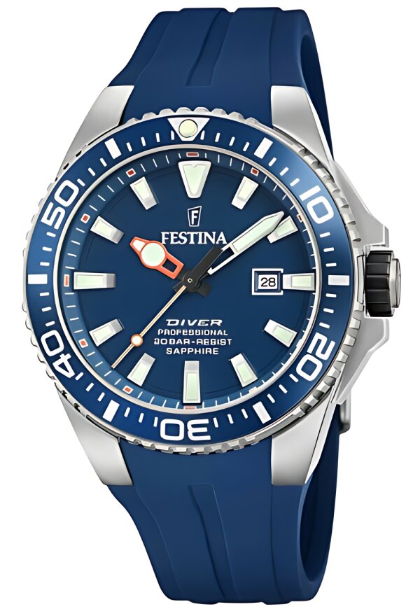 Festina The Originals Diver Herrenuhr Blau Kunststoff F20664/1