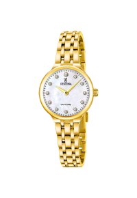 Festina Mademoiselle Damenuhr Weiß Gold Edelstahl...