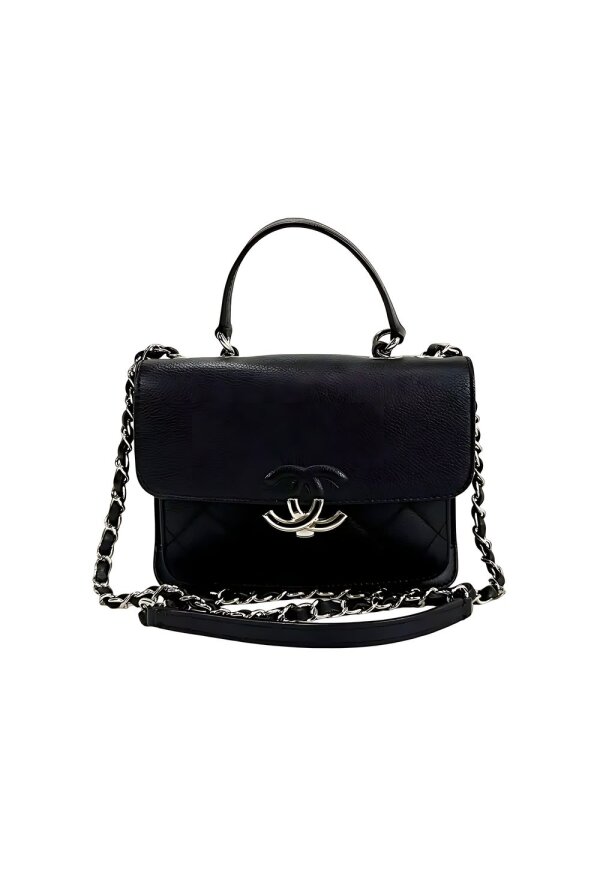 CHANEL CC Box Flap A98646 Medium Caviar-Kalbsleder Schwarz