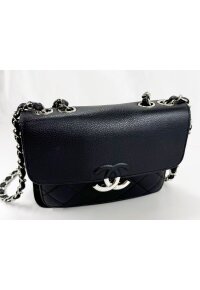 CHANEL CC Box Flap A98646 Medium Caviar-Kalbsleder Schwarz
