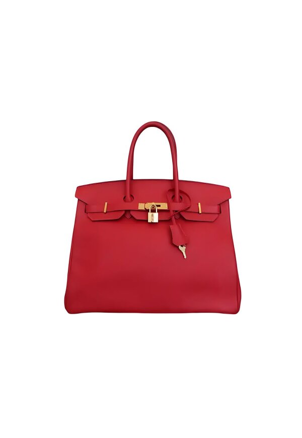 Hermès Birkin 35 Epsom Leder Rot Palladium Hardware 2014