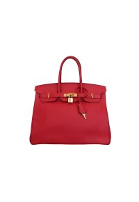 Hermès Birkin 35 Epsom Leder Rot Palladium Hardware 2014