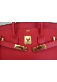 Hermès Birkin 35 Epsom Leder Rot Palladium Hardware 2014
