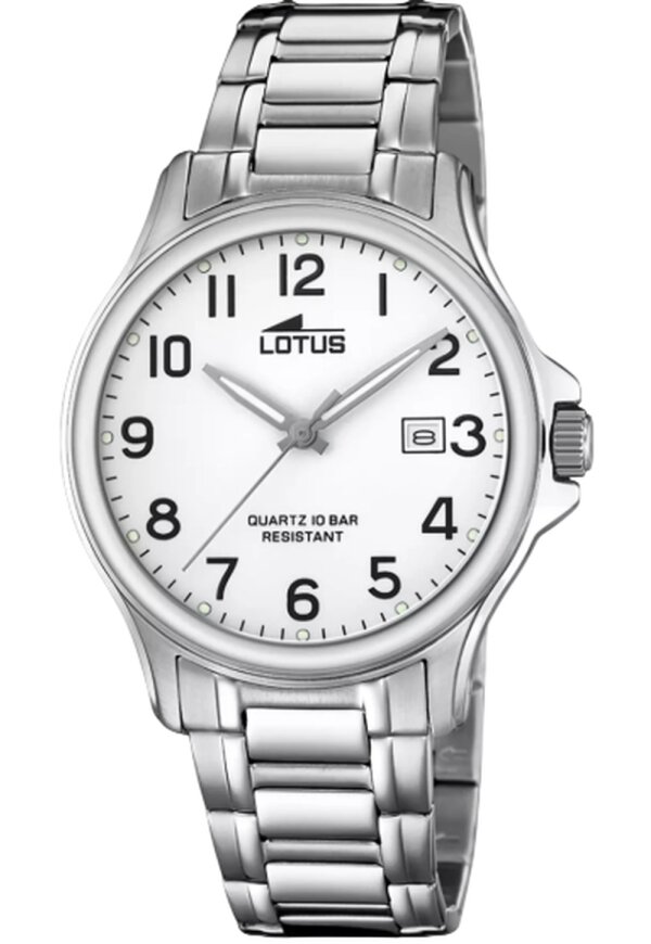 Lotus Acero Clasico Herrenuhr Weiß Edelstahl 18645/1