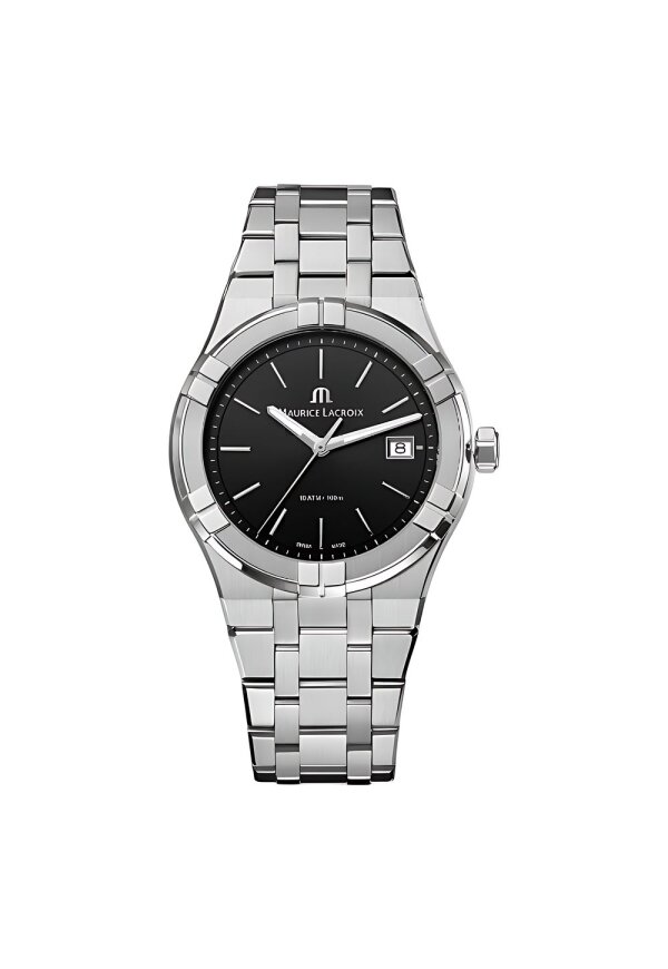 Maurice Lacroix AIKON Quartz Date 40 mm Schwarz Edelstahl AI1108-SS002-330-1