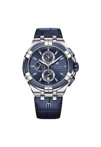 Maurice Lacroix AIKON Chronograph 44 mm Blau Leder...