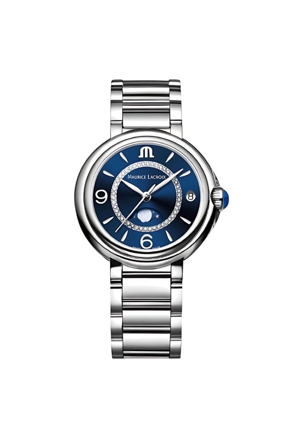 Maurice Lacroix FIABA Moonphase 32 mm Blau Diamanten FA1084-SS002-420-1