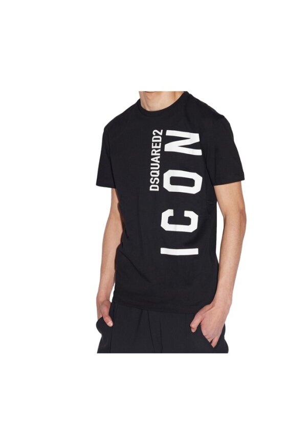 Dsquared2 Logo Print T- Shirt Schwarz Herren