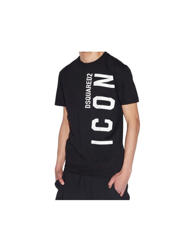 Dsquared2 Logo Print T- Shirt Schwarz Herren
