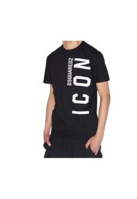 Dsquared2 Logo Print T- Shirt Schwarz Herren