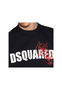 Dsquared2 Doodle Logo T-Shirt Herren Schwarz