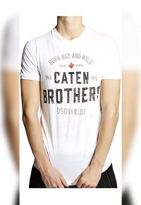 Dsquared2 Caten Brothers T-Shirt Herren Weiß