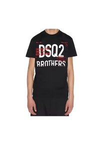 Dsquared2 T-Shirt Schwarz DSQ2 Brother Logo Druck