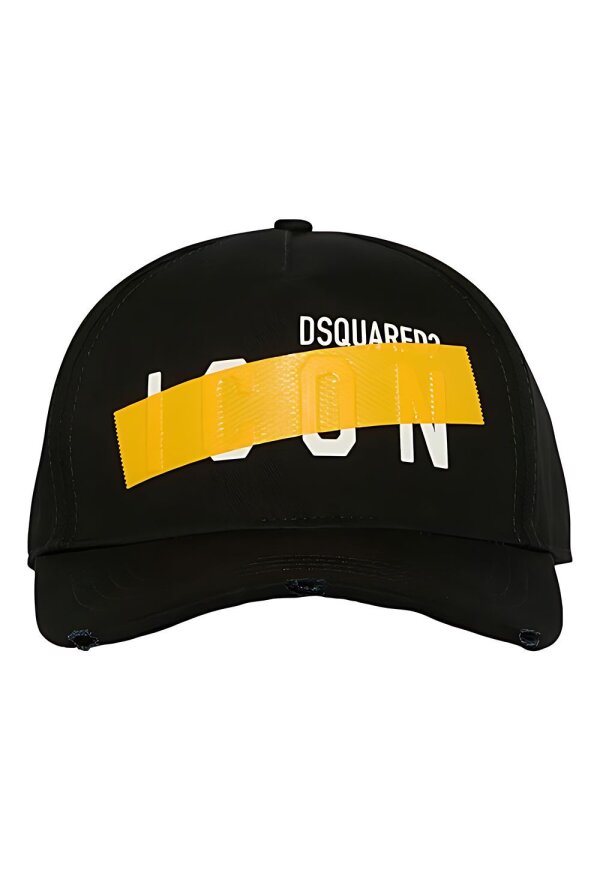 Dsquared2 Be ICON Baseball Cap Schwarz gelb Unisex