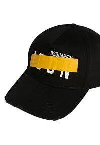 Dsquared2 Be ICON Baseball Cap Schwarz gelb Unisex