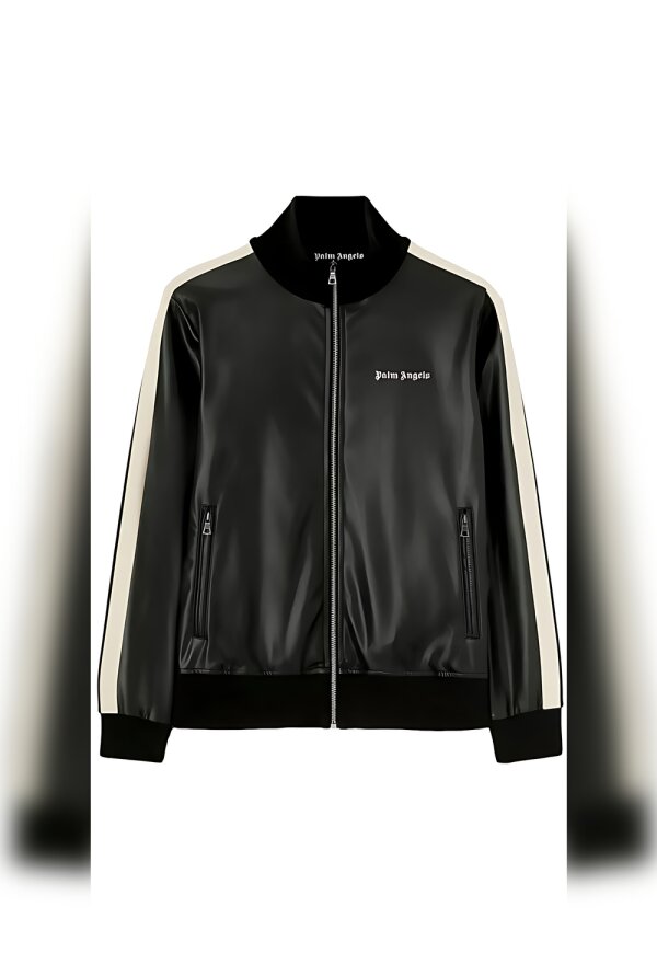 Palm Angels Lederjacke in schwarz