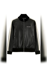 Palm Angels Lederjacke in schwarz