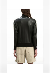 Palm Angels Lederjacke Schwarz Herren