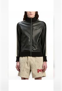 Palm Angels Lederjacke Schwarz Herren