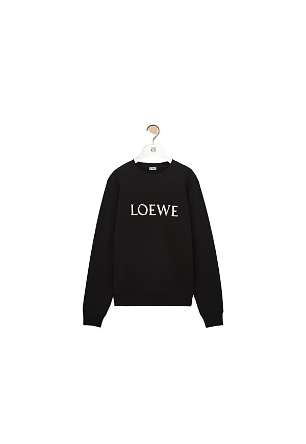 LOEWE Baumwoll Sweater Schwarz Herren
