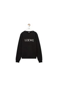 LOEWE Baumwoll Sweater Schwarz Herren