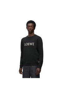 LOEWE Baumwoll Sweater Schwarz Herren