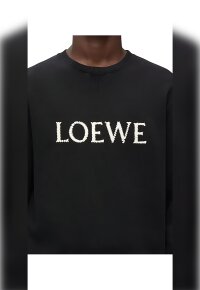 LOEWE Baumwoll Sweater Schwarz Herren