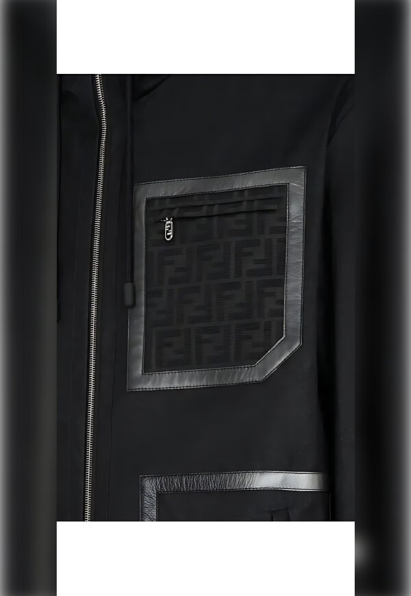 Fendi Blouson Parka Schwarz Herren