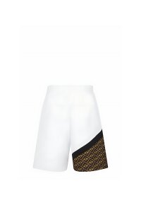 Fendi Diagonal Bermudashorts in weiß mit Logoprint