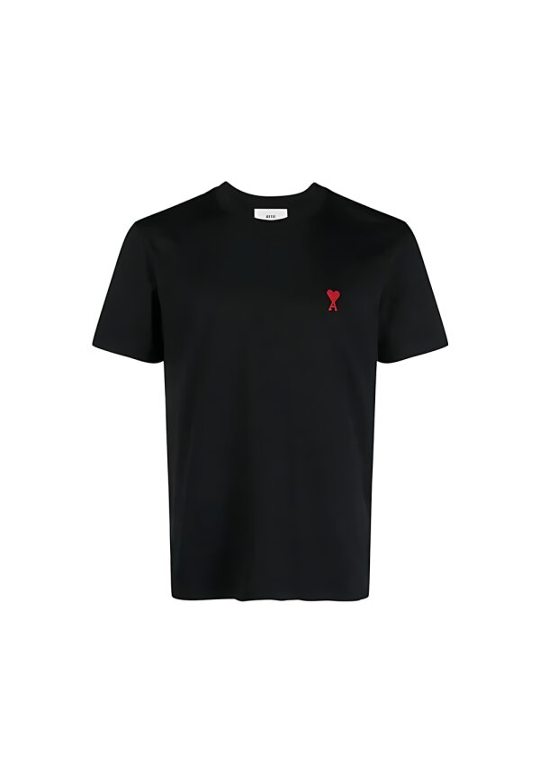 Ami de Coeur T-shirt Schwarz Herren mit Stickerei