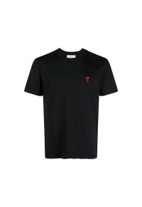 Ami de Coeur T-shirt Schwarz Herren mit Stickerei