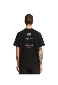 Off-White T-Shirt mit "23"-Stickerei Schwarz...
