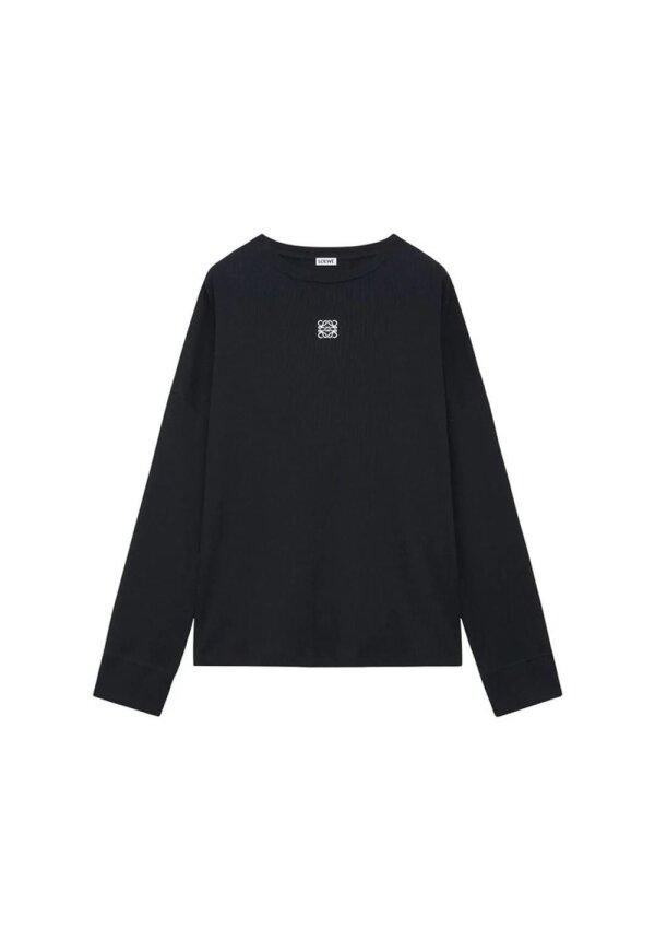 Loewe Oversize Langarm T Shirt Unisex schwarz