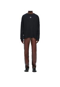 Loewe Oversize Langarm T Shirt Unisex schwarz