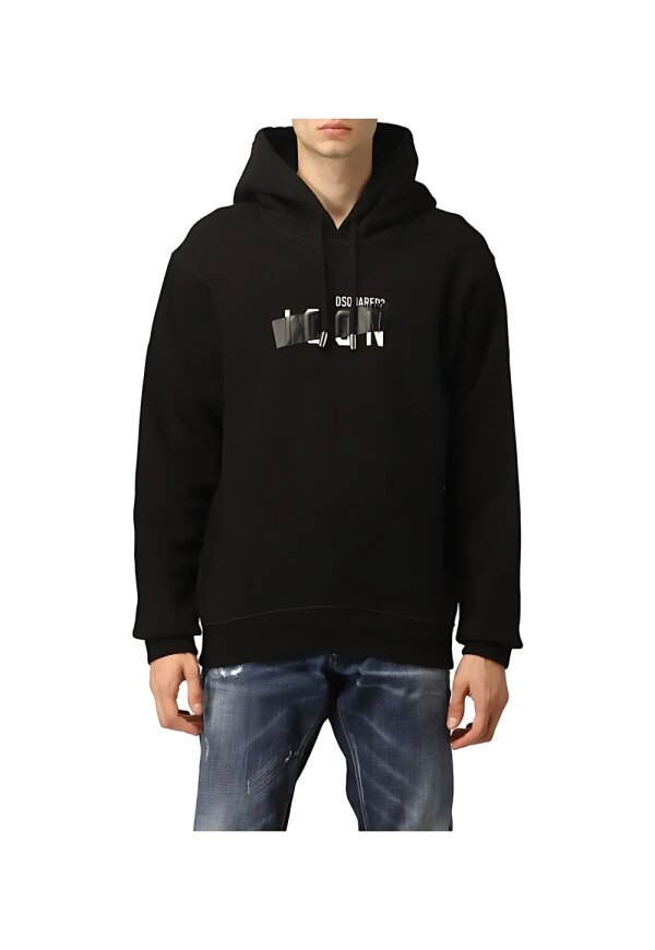 Dsquared2 Tape Hoodie Schwarz Unisex