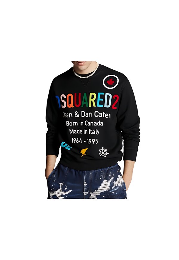 Dsquared2 Rainbow Pullover Schwarz Herren